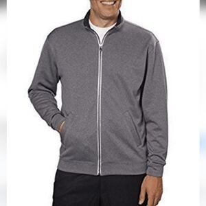 Pebble Beach Men's Charcoal Zip-Up Sweater